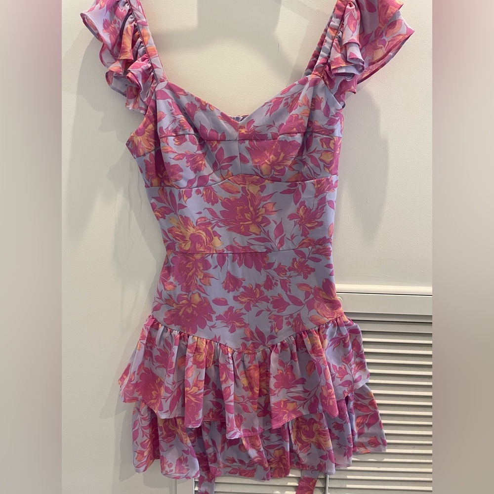 Floral Ruffle Mini Dress